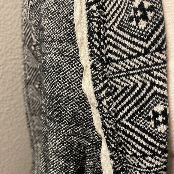 Anthropologie Sparrow Cardigan diamond black cream sweater small - Picture 3 of 6